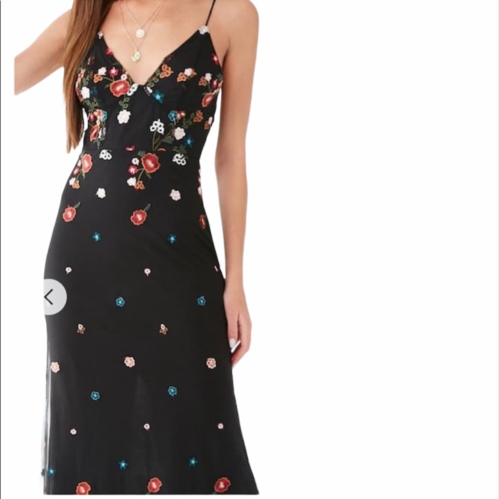 Floral Embroidered Maxi Dress